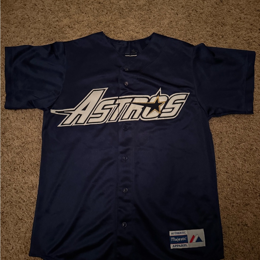 Houston Astros Jeff Bagwell Vintage Gold Star Jersey